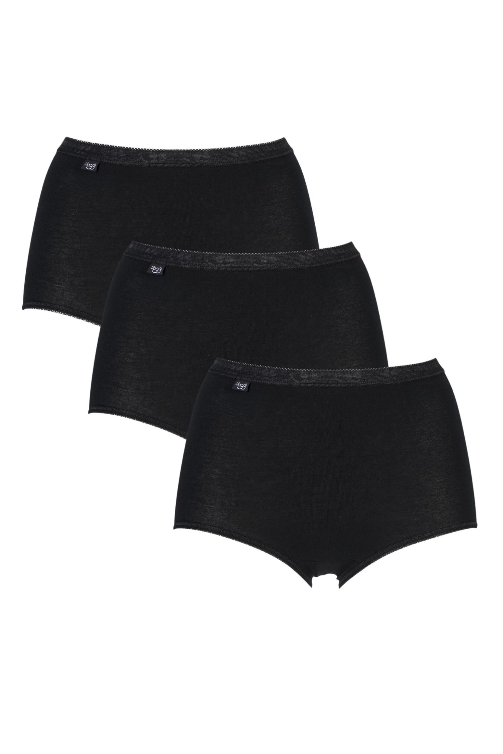 3 Pack Black Basic Maxi Briefs Ladies 26 Ladies - Sloggi