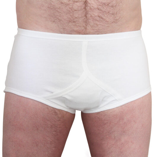 Mens White Cotton Absorb Pants 100Ml 56/58